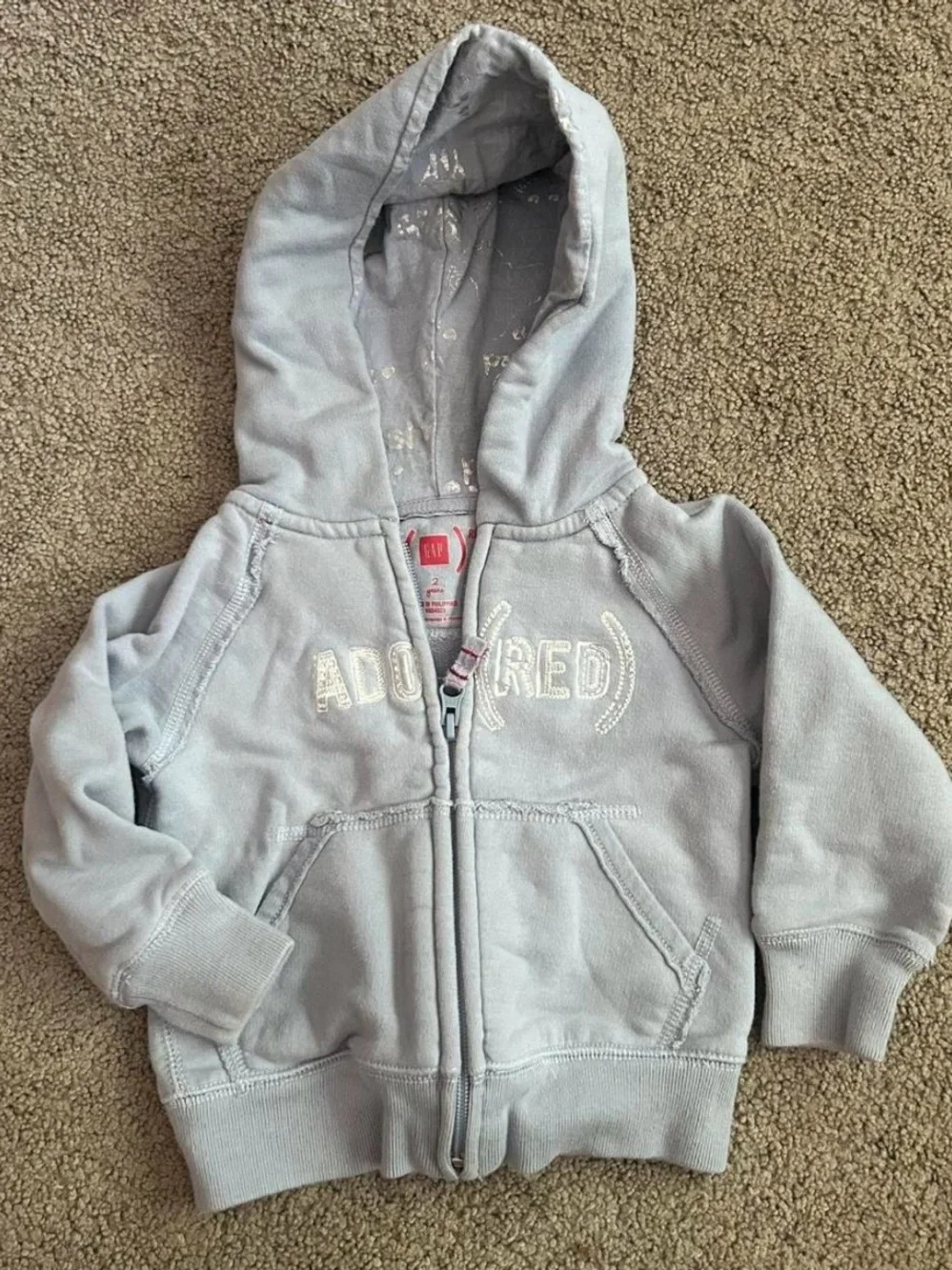 Gap limited edition Produc(red) hoodie Africa size 2 years